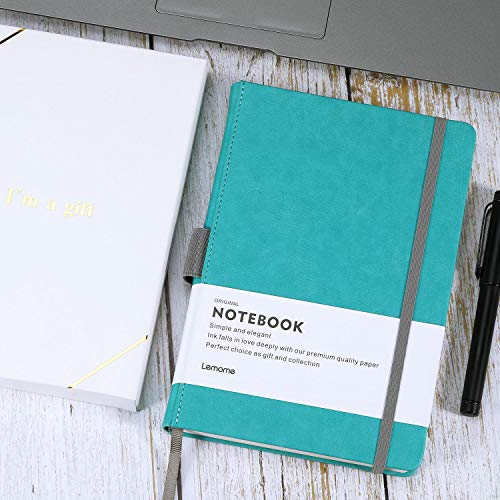 Lemome A5 Hardcover Notebook - 180 Page Ruled Journal With Pen Loop & Pocket
