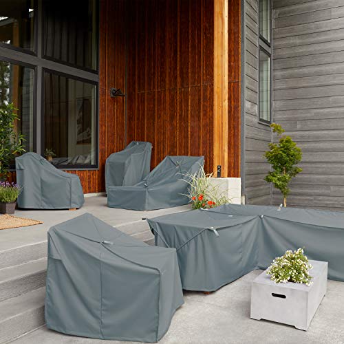 Classic Accessories 56-328-011001-EC Storigami V-Shaped Sectional Sofa Cover, Grey - Thumbnail 4