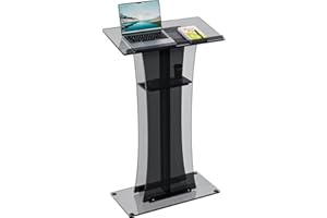 YITAHOME Podium Stand Pulpits for Churches Stand 47 inches Tall, for Church, Wedding, Classroom, Conference, Lecterns & Podiums Portable with Reading Surface & Storage Shelf Floor