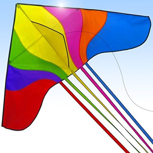 [New 2017 Version] Big Easy Flyer Kite for Kids and Adults, Boys &amp; Girls - Kite Flying Outdoor Beach Fun - Get Today 100% Warranty - Kites Create Priceless Memories for Whole Family - Limited Edition
