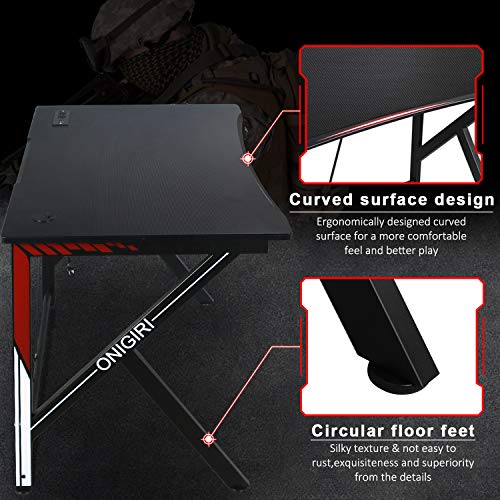 LYNSLIM Gaming Desk Computer Table 45.66" Large ESports Home Computer Desk with MultiFunction