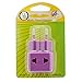 European Plug Adapter by Yubi Power 2 in 1 Universal Travel Adapter with 2 Universal Outlets - 2 Pack - Purple - Type C for Europe, France, Germany, Russia, Spain & more..