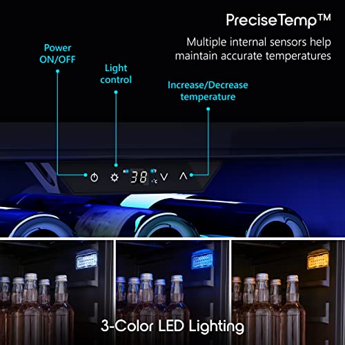 Zephyr Presrv 15" Wine Fridge & Beverage Refrigerator Single Zone Under