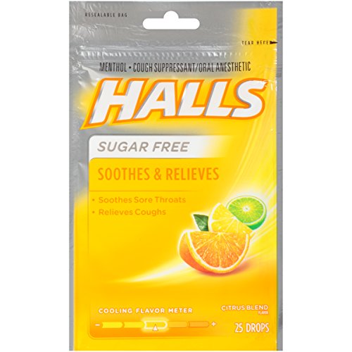 Halls Sugarfree Cough Drops Citrus Blend 25 Count by Halls Sugar