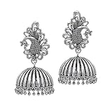 Jaipur Mart Oxidised Plated Jhumka Indian Unique Ethenic Bollywood Earrings Jewellery