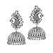 Jaipur Mart Oxidised Plated Jhumka Indian Unique Ethenic Bollywood Earrings Jewellery, Silver