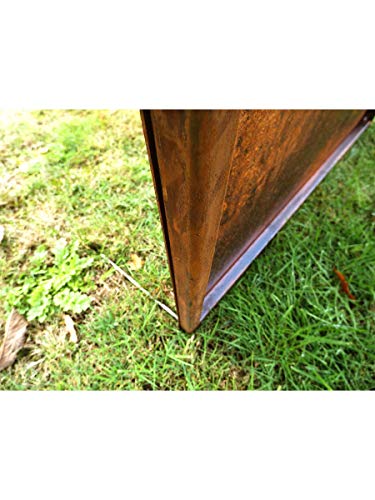 Irony24 Edelrost Sichtschutz 150 x 62 cm Blank inkl. Bodenanker – Bild 5