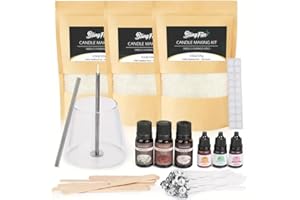 Candle Making Kit for Beginners, Soy Wax Candle Making Supplies with Natural Soy Wax, Essential Oils, Candle Dye & Candle wic