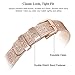 SWEES Leather Band Compatible Galaxy Watch 42mm, 20mm Genuine Leather Bling Glitter Bands Replacement Wristband for Samsung Galaxy Smartwatch 42mm Women Girls & Gear S2 Classic & Gear Sport, Rose Gold