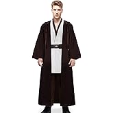WYKBPX Adult Tunic Costume Cloak for Jedi Outfit Men Knight Hooded Robe Cape Pants Full Set Suit Halloween Cosplay Uniform