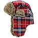 Milani Original Plaid Aviator Trapper Styled Hunting Hat With Fur