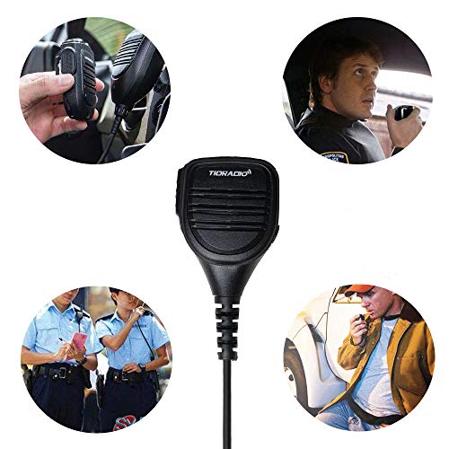 Baofeng Radio Mic PTT Mic Walkie Talkie Speaker Mic 2Pin Compatible for Baofeng Radio BF-F8HP UV-82HP UV-5R UV-5X3 V2+ uv5r Accessories with 3.5mm Mic Earpiece Noise Reduction Shoulder Microphone