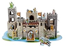 Melissa & Doug Medieval Castle 3-D Puzzle and Play Set - Dragon and Knights (100 pcs)