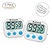 Szblnsm 2 pack Kitchen Timer & Lanyard with Loud Alarm,Magnetic Backin for Cooking Large LCD Display (Color 02) (01) (01)