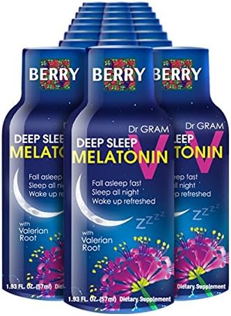 Melatonin V, Liquid Sleep Aid, The only Sleep Supplement with 10 Proven synergistic Ingredients to Reduce Stress and Promote deep Sleep, 2 Ounce, 24-Pack by Gram Supplements