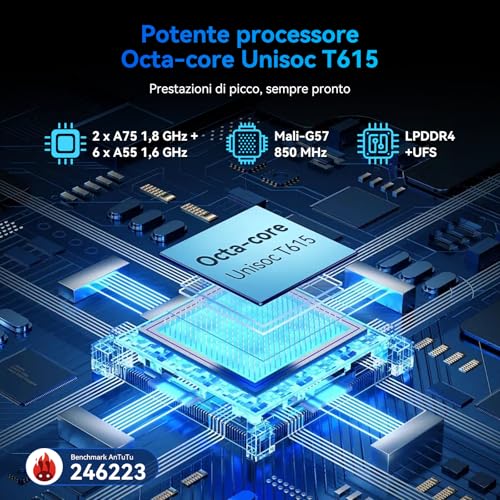 TABWEE 11 Inch Android 16 Tablet with Keyboard, 24GB RAM+128GB ROM+2TB Expansion, Octa-Core T615, 1920x1200 FHD+IPS, Gemini AI, 8000mAh, 13MP+5MP, 5G WiFi/GPS/Split-Screen/Face ID/BT5.0