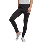 Hanes Originals Ponte Leggings for Women, Yoga Pants for Women, Thick Weave, Wide Waistband, Ankle Length, S-M-L-XL
