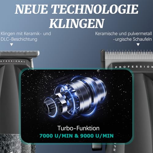 VGR 640S3 Professional 3 in 1 Hair Cutting Kit, 9000RPM Hair Clippers for Men Professional Hair Trimmer & Foil Shavers Set, Cordless Mens Barber Combo for Home, for Him(Black)