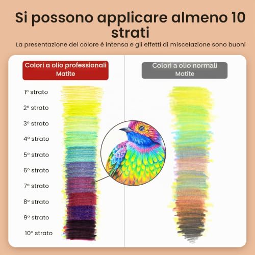 MARCO - Oil Pencils for Adult Painting, Set of 120 Colours, Wooden Pencils in Steel Box, Suitable for Art Enthusiasts and Professional Painters