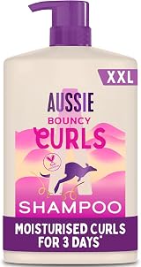 Aussie Bouncy Curls Shampoo 1L Sulfate-Free for Wavy Curly Coily Hair