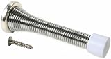 fiXte 3x Wall Mounted Chrome Spring Door Stop Skirting Board Buffer Stopper view 4