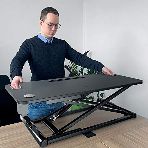 RIF6 Adjustable Height Standing Desk Converter 37.2 Inch Wide Laptop