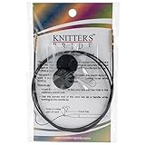Knitter's Pride Interchangeable 30-inch (76cm) Black Gold Cord; makes 40