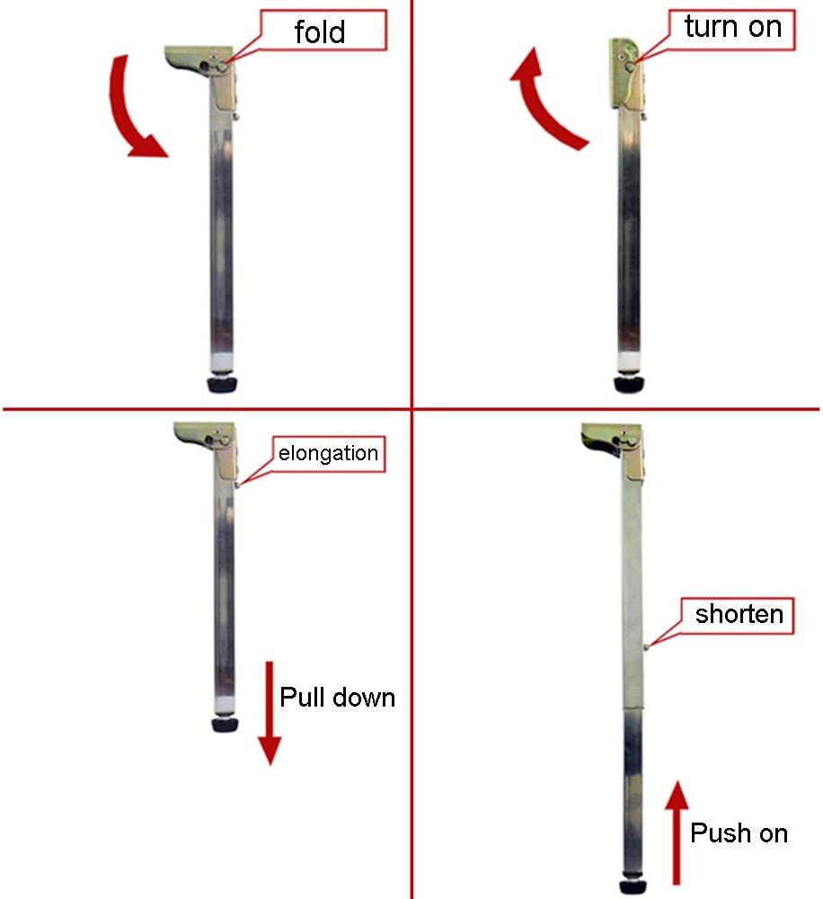 4 Gambe Di Supporto Per Mobili, Tipo Filettato Per Gambe Regolabili Base Girevole Piedini Di Livellamento Articolati M8 84610405