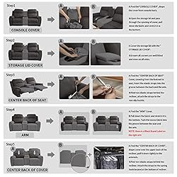 Easy-Going Stretch Recliner Loveseat Cover with
