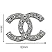 New Fashion womens C.C. diamond rhinestone Brooch Brooches pin Gift Silver