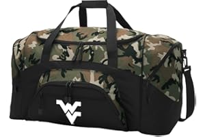 BROAD BAY West Virginia University Duffel Bag Camo Design Large WVU Suitcase or Gym Sports Gear Bag (Camo)