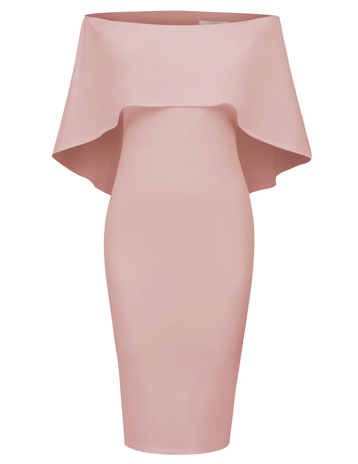 off shoulder batwing cape midi dress Grace Karinwomens Off Shoulder Batwing Cape Slim Midi Dress