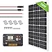 ECO-WORTHY 100 Watt Solar Panel Off Grid RV Boat Kit - 100 Watt Solar Panel+20A LCD Display Charge Controller +Z Brackets