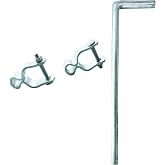 Jiaroutk 1-3/8 &times; 32 Heavy Duty Gate Drop Rod - Galvanized Cane Bolt for Double Single Gate - Ideal for Yard, Garden, and Farm - Chain Link Fence Parts I