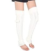 Benefeet Sox Wool Knit Leg Warmers for Women Vintage Boho Leg Warmers Long Winter Warm Thigh High Footless Boot Socks