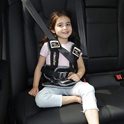 RIDESAFER – EXTRA SMALL (XS) BLACK, LIGHTWEIGHT, COMPACT, PORTABLE CAR SEAT, 2+ YEARS; 26.5–40 LB – PERFECT FOR TRAVEL AND EVERYDAY CHILD SAFETY