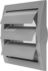 Repa Market Grey 4 Inch Exhaust Hood Vent with Pest Guard Screen Flange