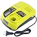 Lasica 18 Volt Dual Chemistry IntelliPort Charger P117 P118 for Ryobi One+ Plus 12-18V MAX Li-ion NiCd NiMh Battery P107 P102 P104 P105 P108 P122 P190 Replecement Ryobi One+18V Lithium Battery Charger primary