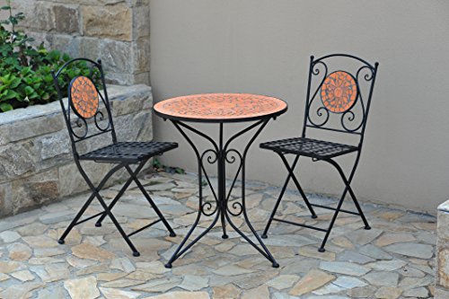 Sunjoy 3Piece Bistro Set, Slate