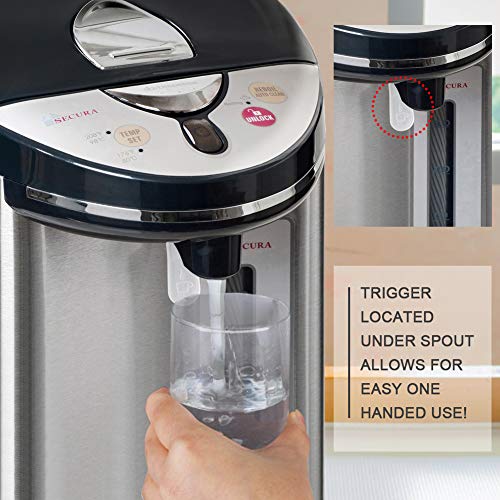 Secura Electric Water Boiler and Warmer 4Quart Electric Hot Pot Kettle w/ Night light, 18/10