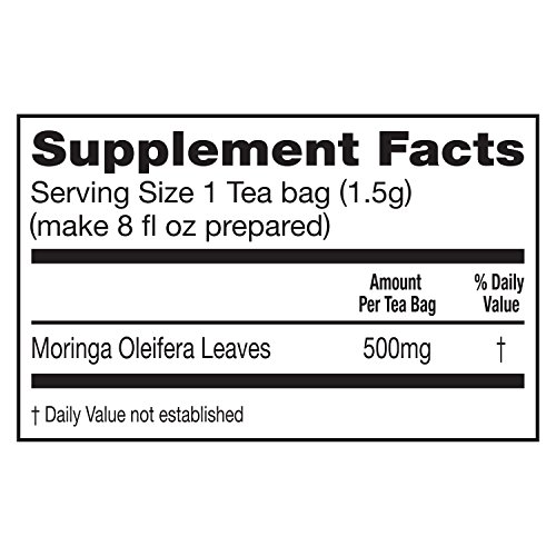 Lipton Herbal Supplement Tea Bags, Miracle Moringa with Green Tea and