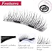 Premium False Magnetic Eyelashes 4 Pieces Fake Eyelashes 3D Reusable 0.2mm Ultra Thin Magnetic Eyelashes Set Perfect for Deep Eyes & Round Eyes (4 pieces)