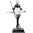 HBGIAY 2B Action Figure 2Bautomata Anime Figure 11" Interchangeable Heads No.2 Type B Figurine 2Byorha Statue Model Desktop Decoration Collectibles Gift