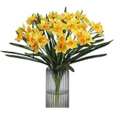 MSIUE Artificial Flowers for Vases 20 Inch 10 Stems, Silk Dried Fake Mums Bouquet Indoor Faux Floral Arrangements for Decoration (Yellow-a)