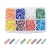 Pandahall 8 Colors Glass Bugle Seed Beads 6x1.8mm Tube Loose Spacer Beads Hole: 0.6mm for DIY Jewelry Making