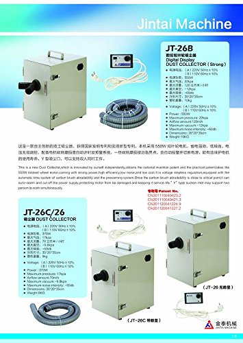 BONEW 370W Dental Lab Dust Collector - Portable Bench Vacuum Cleaner For Laboratory Use