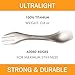 OutSmart Gear 3 in 1 Ultralight Titanium Spork | Portable and Reusable Multi Tool for Backpacking and Camping | Feed Your Face, Leave No Trace