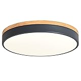 Yiisem Dimmable Wood LED Flush Mount Ceiling