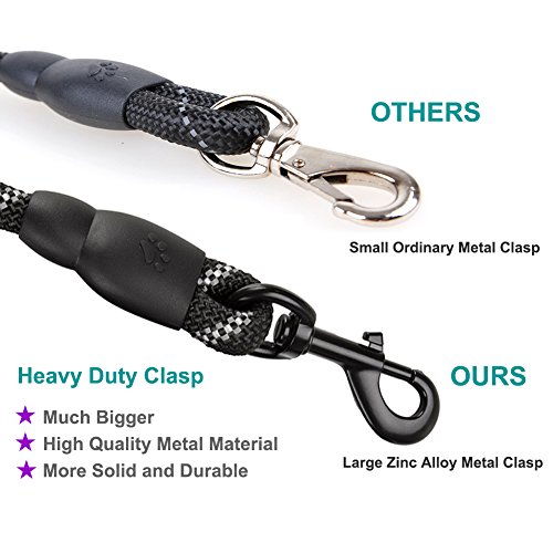 image for JBYAMUS 5 FT Strong Dog Leash with Comfortable Padded Handle and Highl