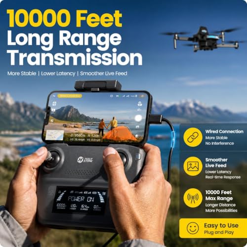Holy Stone HS360S GPS Drone with 4K Camera for Adults, Under 250g Lightweight RC Quadcopter, 10000Ft FPV Transmission, GPS Return, Follow Me, Time-Lapse, QuickShot